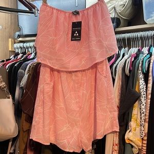 Hawaii’s Finest x MAU strapless chiffon lined romper